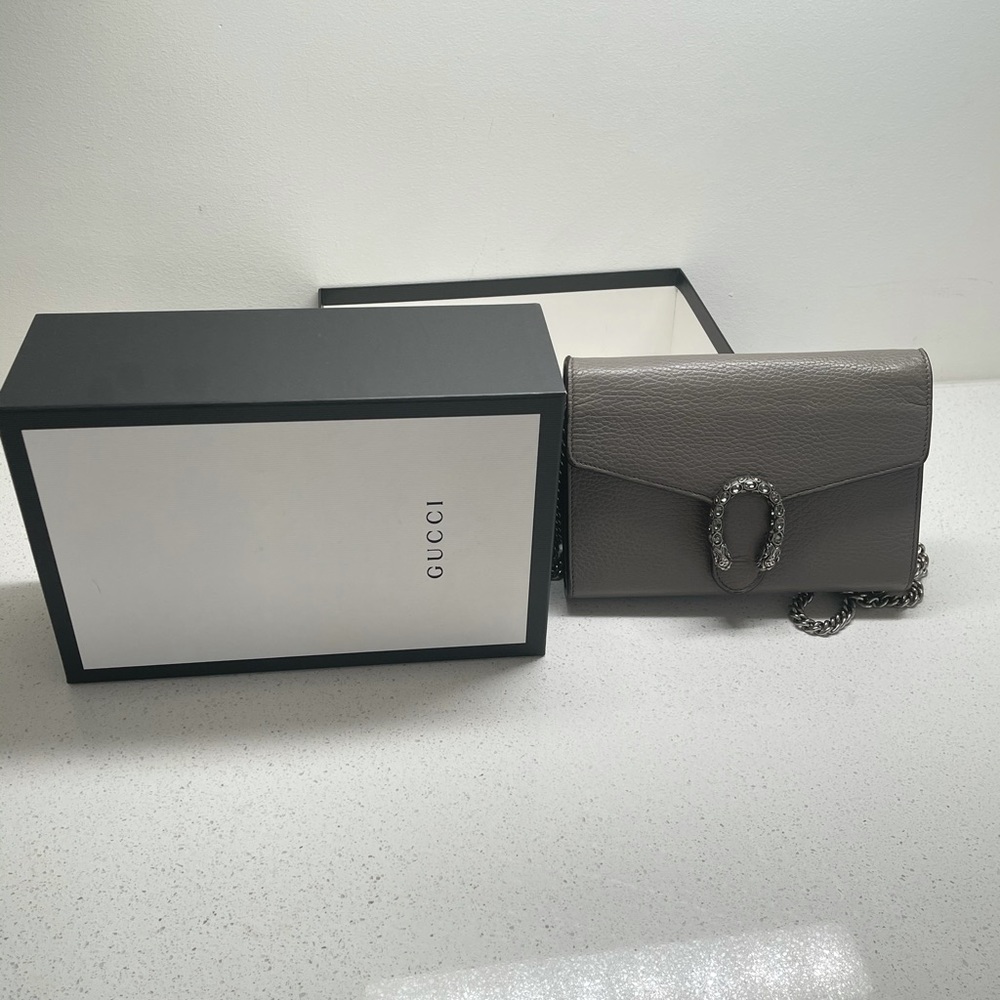 Grey Gucci bag